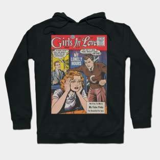 Vintage Romance Comic Book Cover - Girls In Love Hoodie